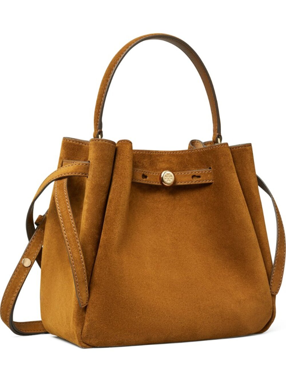 GENTLY WORN LIMITED EDITIONTORY BIRCH ROMY BROWN SUEDE BUCKET BAG